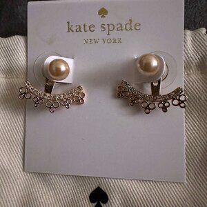 Kate Spade Rose Gold (Blush) Earrings with detachable jacket. Chantilly Charm